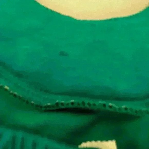 Studio Y Teal Women's Size Small Teal Halter Top With Beaded Neckline Tie Neck - Picture 9 of 13